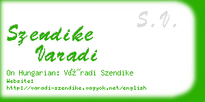 szendike varadi business card